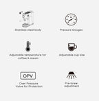 HiBREW Semi Automatic Espresso Coffee Machine