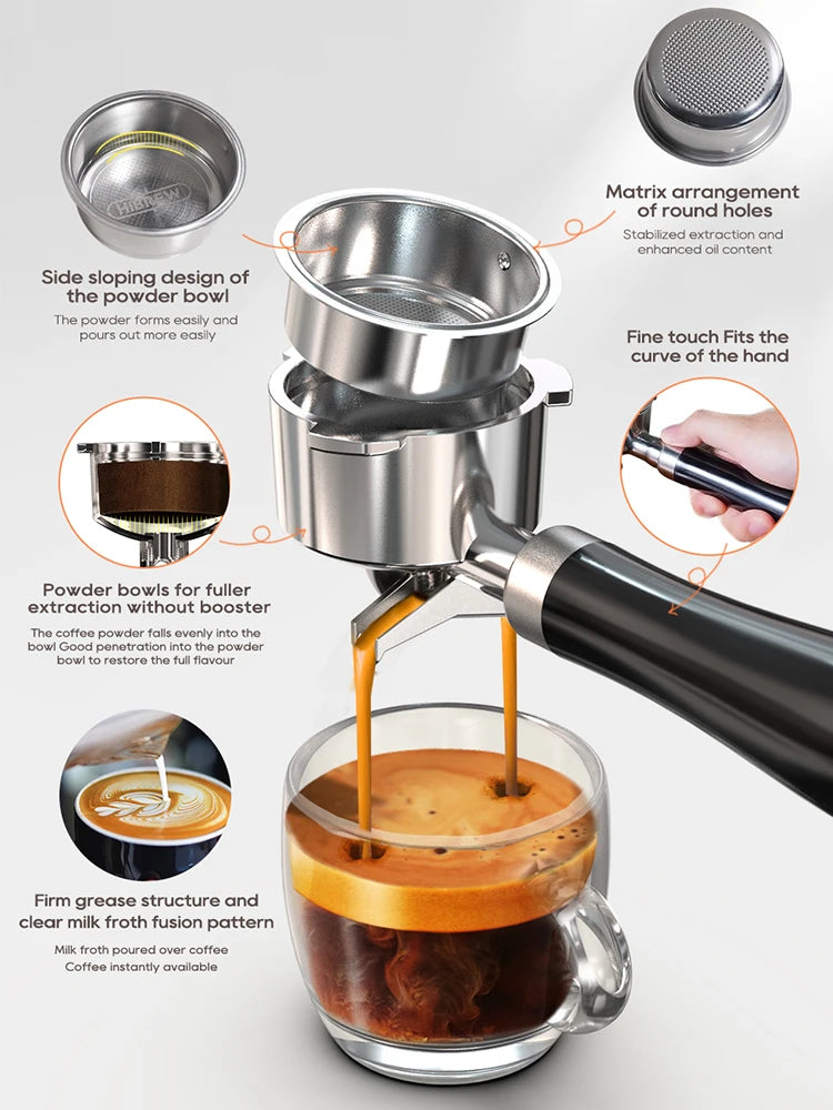 HiBREW Semi Automatic Espresso Coffee Machine