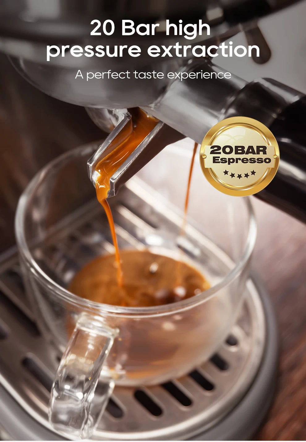 HiBREW Semi Automatic Espresso Coffee Machine