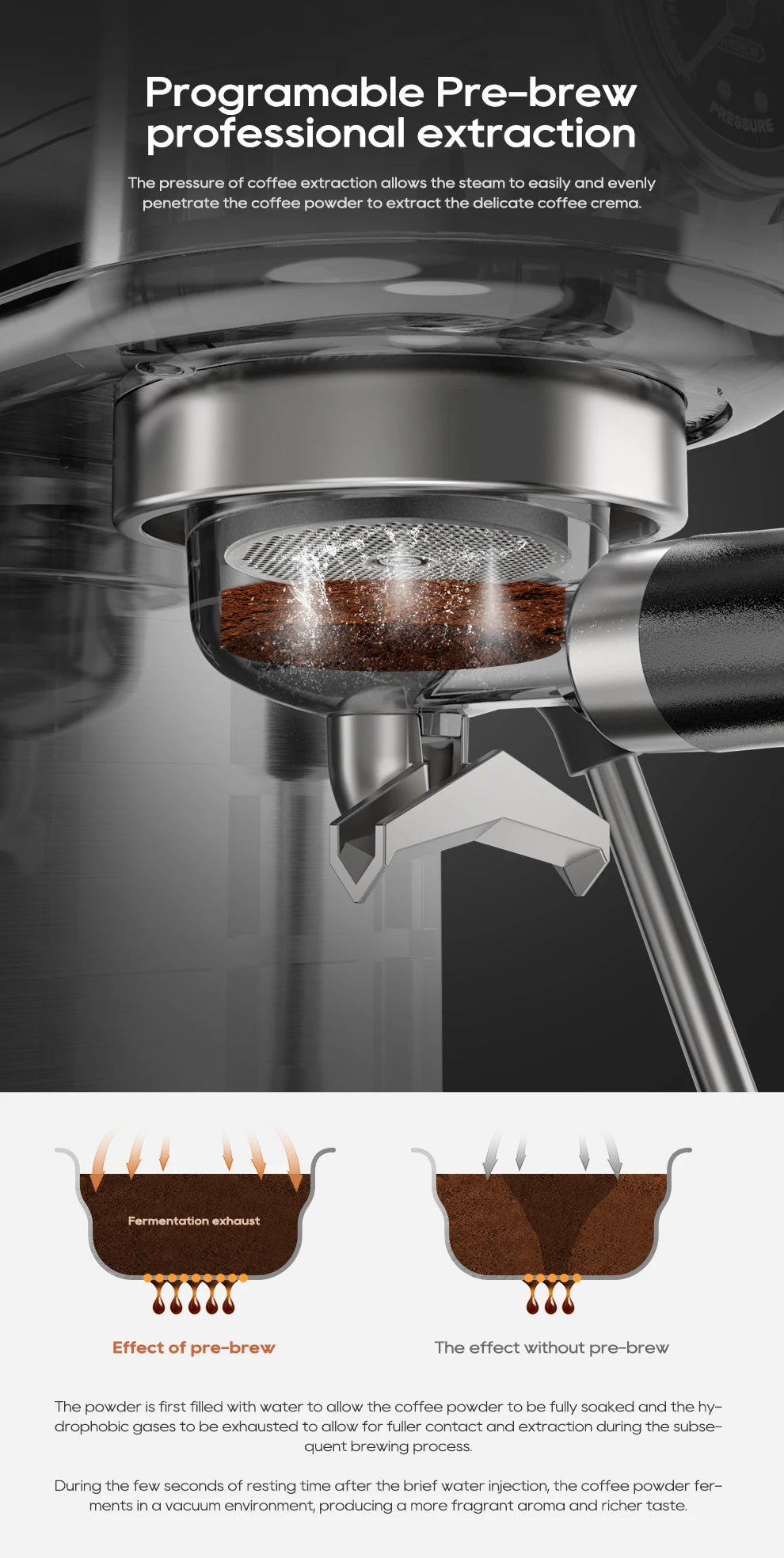HiBREW Semi Automatic Espresso Coffee Machine