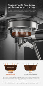 HiBREW Semi Automatic Espresso Coffee Machine