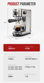 HiBREW Semi Automatic Espresso Coffee Machine