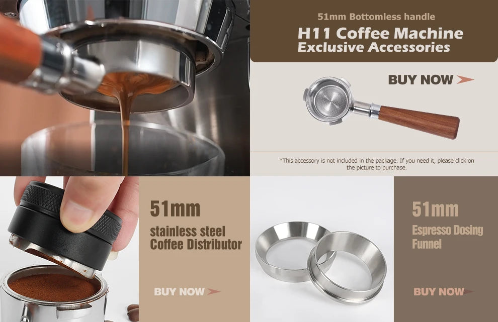 HiBREW Semi Automatic  Espresso Cappuccino Machine