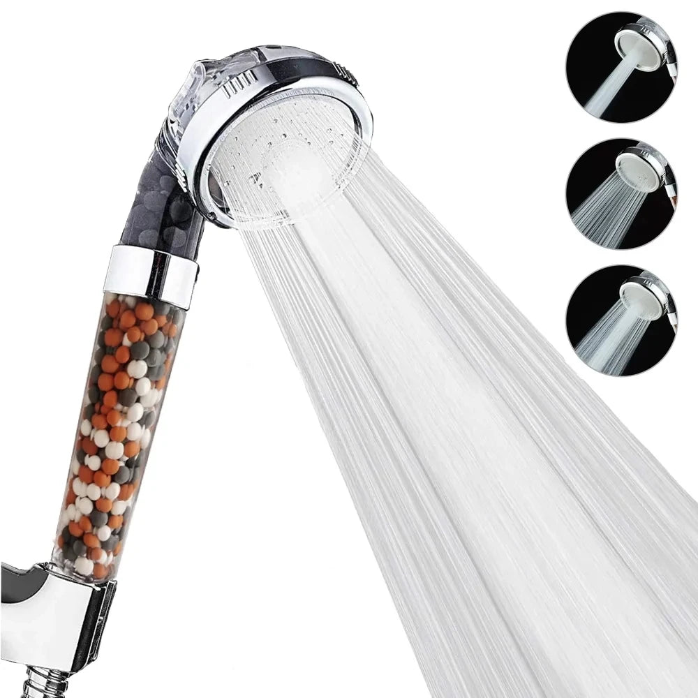 New 3 Functions High Pressure SPA Shower Head Filter