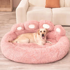 Fluffy & Warm Winter Pet Sofa Bed Basket - Cozy Mat for Small/Large Dogs, Puppies & Cats with Blanket