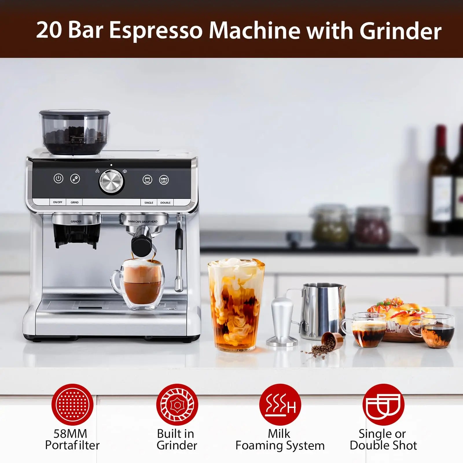 Semi-Automatic Coffee Maker For Home Office