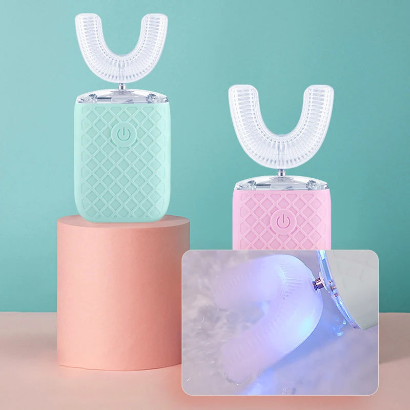 360 Degrees Intelligent Automatic Electric Toothbrush U Type for Adults and Children