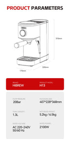 HiBREW Semi-automatic Espresso Coffee Machine