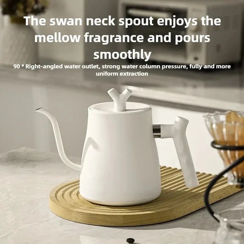 1L Smart Temperature Control Electric Gooseneck Kettle 220V/110V Stainless Steel Hand Brew Coffee Rapid Heating Kettle