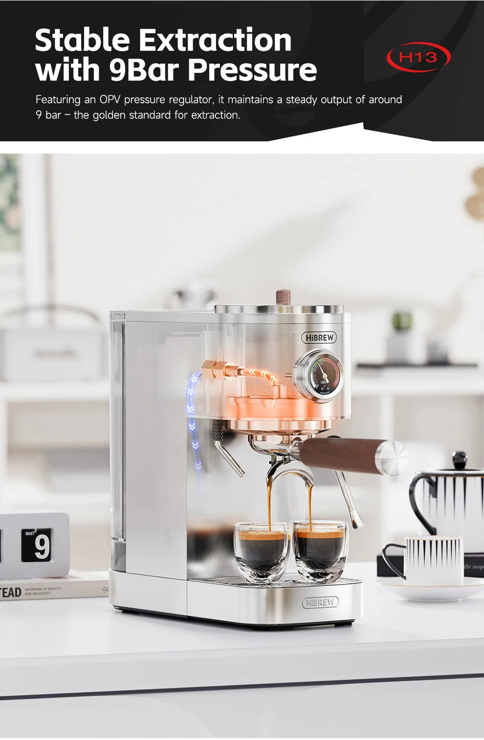 HiBREW Semi-automatic Espresso Coffee Machine