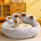 Fluffy & Warm Winter Pet Sofa Bed Basket - Cozy Mat for Small/Large Dogs, Puppies & Cats with Blanket