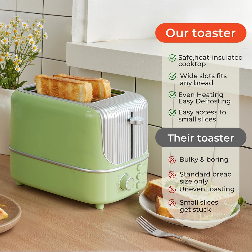 2 Slice Wide Slot Toaster