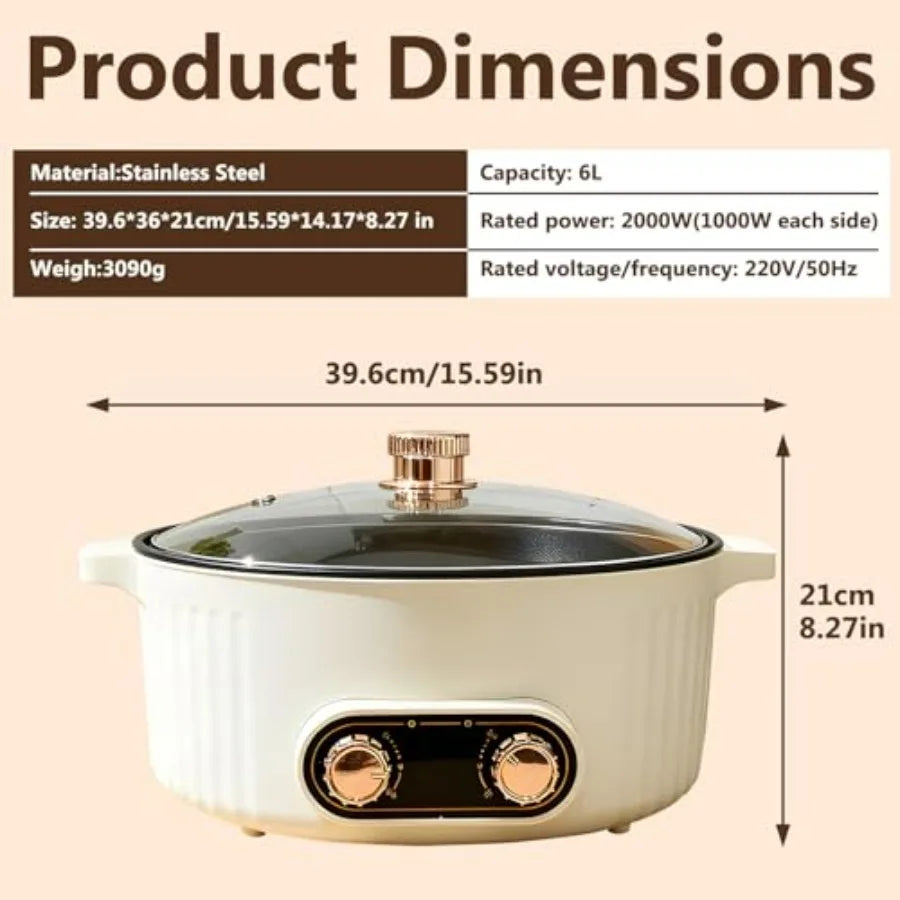 Electric Stew Pot Non-Stick Cooker