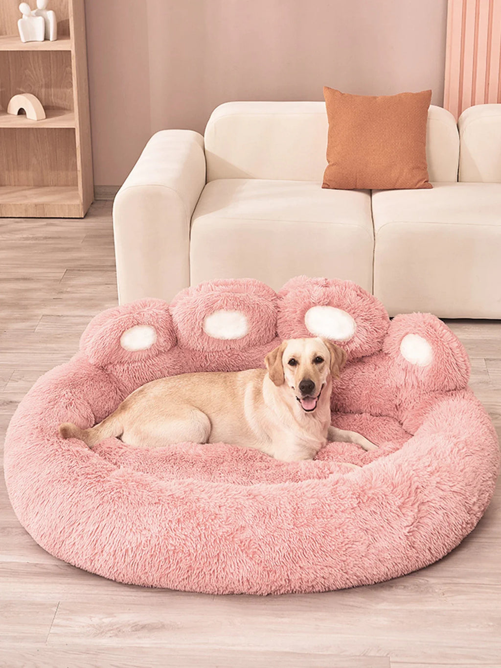 Fluffy & Warm Winter Pet Sofa Bed Basket - Cozy Mat for Small/Large Dogs, Puppies & Cats with Blanket
