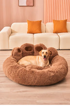 Fluffy & Warm Winter Pet Sofa Bed Basket - Cozy Mat for Small/Large Dogs, Puppies & Cats with Blanket