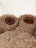 Fluffy & Warm Winter Pet Sofa Bed Basket - Cozy Mat for Small/Large Dogs, Puppies & Cats with Blanket