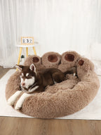 Fluffy & Warm Winter Pet Sofa Bed Basket - Cozy Mat for Small/Large Dogs, Puppies & Cats with Blanket