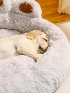Fluffy & Warm Winter Pet Sofa Bed Basket - Cozy Mat for Small/Large Dogs, Puppies & Cats with Blanket