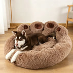 Fluffy & Warm Winter Pet Sofa Bed Basket - Cozy Mat for Small/Large Dogs, Puppies & Cats with Blanket