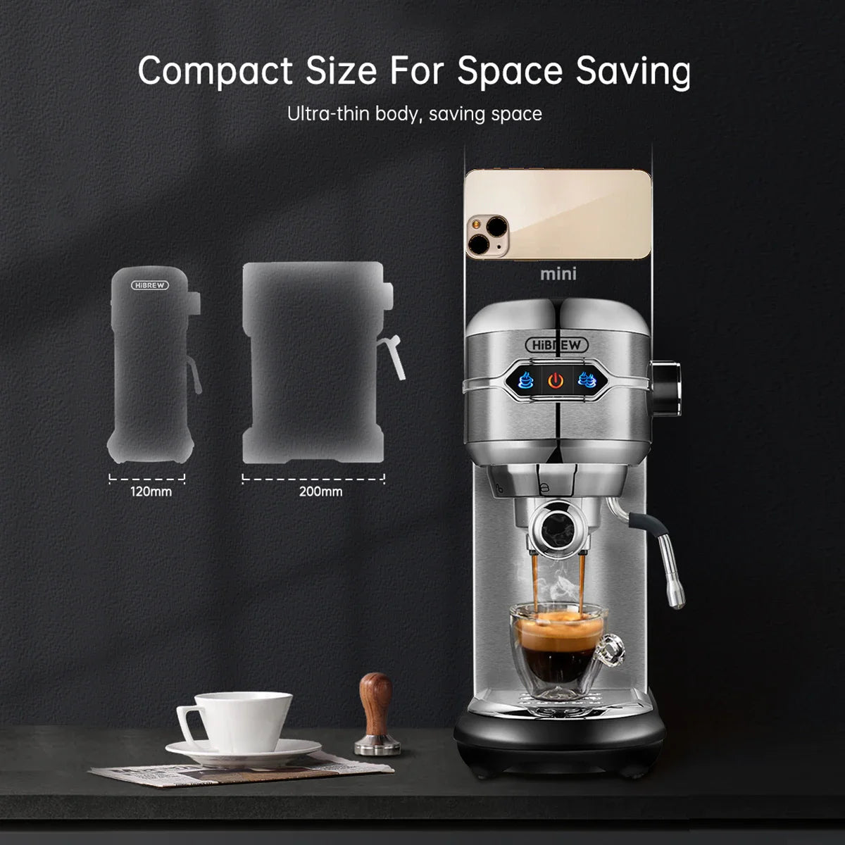 HiBREW Semi Automatic  Espresso Cappuccino Machine
