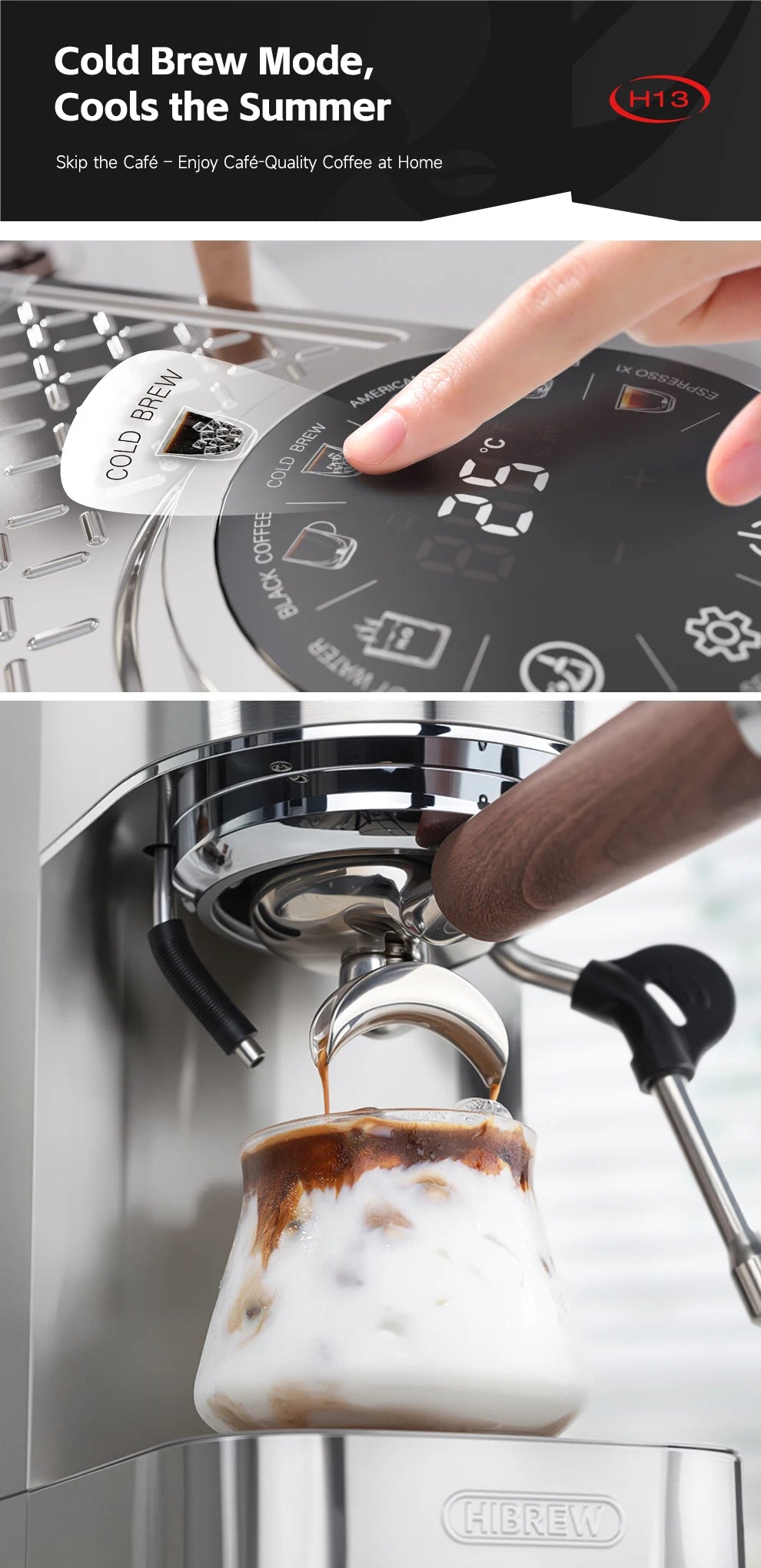 HiBREW Semi-automatic Espresso Coffee Machine