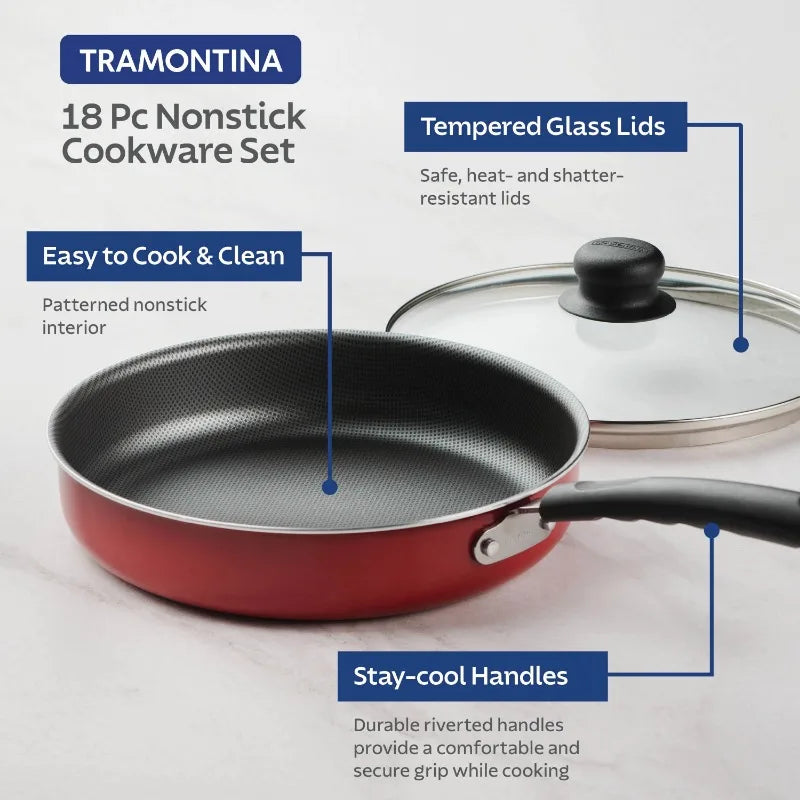 Primaware 18 Piece Non-stick Cookware Set