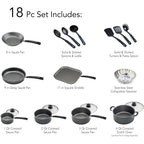 Primaware 18 Piece Non-stick Cookware Set