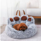 Fluffy & Warm Winter Pet Sofa Bed Basket - Cozy Mat for Small/Large Dogs, Puppies & Cats with Blanket